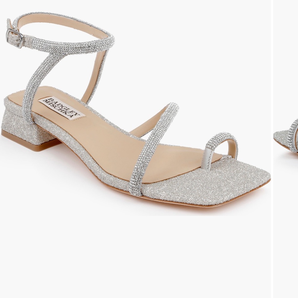 Sparkly Silver Sandals by Badgley Mischka